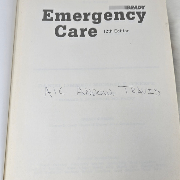 Pearson Limmer O'Keefe Dickinson Emergency Care 12th Edition Work Book - Picture 5 of 10
